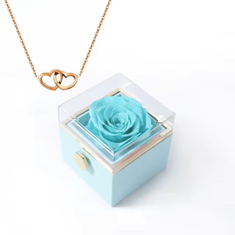 Súprava náhrdelník srdce + krabička Ružová - Elegantný darček lásky