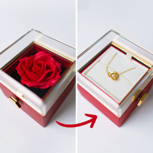 Szív nyaklánc dobozzal Rózsaszín - Elegáns szerelem ajándék